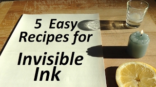 5 Easy Recipes for Invisible Ink 📝 [upl. by Arimahs176]