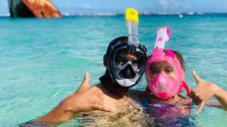 NINJA SHARK FULL FACE MASK REVIEW  KIDS FULL FACE SNORKEL MASK [upl. by Neumann232]