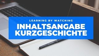 Inhaltsangabe zur Kurzgeschichte schreiben [upl. by Fang]