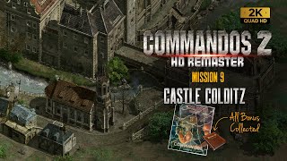 Commandos 2 HD Remaster  Castle Colditz  Misson 9 Playthrough All Bonuses [upl. by Windy]