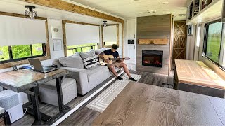 I Converted an old RV into a TINY HOME  Full build start to finish [upl. by Eboh]