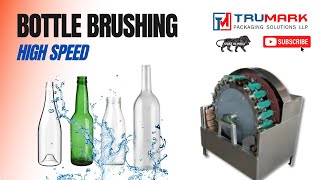 Rotary Brushing Bottle Cleaning Machine [upl. by Cowley]