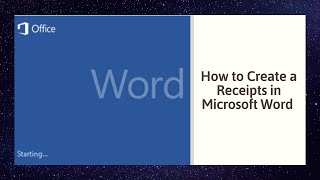 How to Create a Receipt in Microsoft Word [upl. by Joappa]