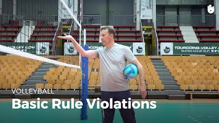 Basic rule violations  Volleyball [upl. by Eelyrehc]