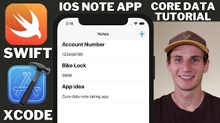 Note App Core Data Swift Xcode Tutorial [upl. by Jari281]