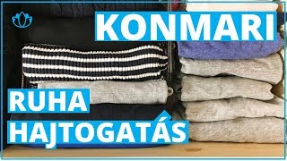 KonMari ruha hajtogatás  Gardróbrendszerezés tippek  KonMari módszer a gyakorlatban [upl. by Nevag4]