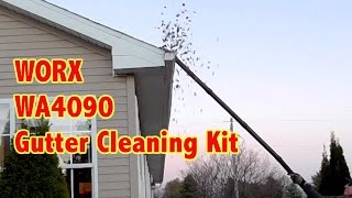 Gutter Cleaning Kit Review Worx 11 Reach WA4090 [upl. by Notrab]