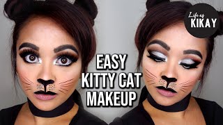 Easy Cat Makeup Tutorial for Halloween [upl. by Ahsielat]