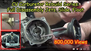 01 quotHow toquot CV Carburetor  Disassembly Recording Jets and Settings Cleaning Carb Rebuild Series [upl. by Thoer]