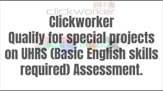 Clickworker How to create a Clickworker account UHRS account and pass the UHRS exam [upl. by Apps]