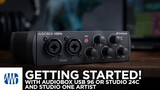 Getting Started with the AudioBox USB96 or Studio 24c and Studio One Artist [upl. by Garrison]