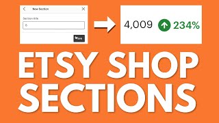 How To Edit amp Add Etsy Shop Sections Etsy SEO Tips [upl. by Uhile51]