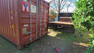 How To Move A Shipping Container By Yourself At Home [upl. by Annod]