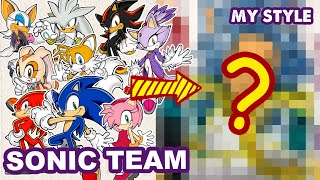 How to draw SONIC THE HEDGEHOG  A WHOLE TEAM  Huta Chan [upl. by Valentine]