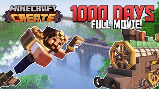 1000 days FULL MOVIE  Minecraft Create Mod Episodes 1  13 [upl. by Kenleigh]