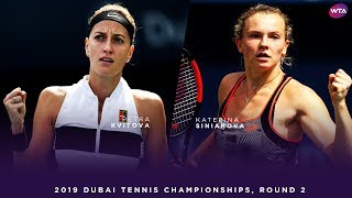 Petra Kvitova vs Katerina Siniakova  2019 Dubai Second Round  WTA Highlights [upl. by Jezebel]