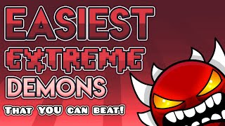 The 5 EASIEST Extreme Demons in Geometry Dash And how to beat them [upl. by Jr]