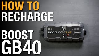 How to recharge your NOCO Boost GB40 [upl. by Leahplar]