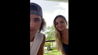 Outer Banks Chase Stokes and Madelyn Cline Instagram Live 15072020 part 1 [upl. by Bedad750]