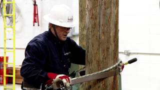 Lineman Training Climbing Techniques for a Beginning Student [upl. by Otxilac18]