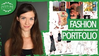 How to create a fashion portfolio  TUTORIAL Parsons fashion design major  Justine Leconte [upl. by Anavoig]