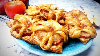 Puff Pastry Apple Tarts Recipe [upl. by Annaya]