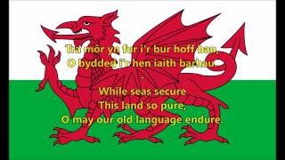 National anthem of Wales WLSEN lyrics [upl. by Benia]