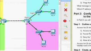 4135 Packet Tracer  Configure Standard IPv4 ACLs [upl. by Simon]