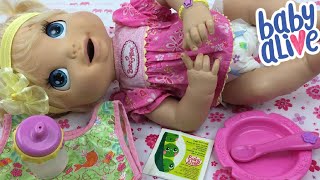 Feeding Baby Alive 2006 Soft Face Doll Peas Doll Food [upl. by Camarata633]