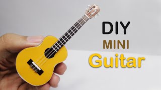 How to Make Guitar From Paper  DIY Mini Guitar  Miniature Guitar [upl. by Ardath]