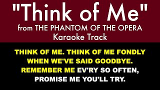 quotThink of Mequot 25th Anniversary Version from The Phantom of the Opera  Karaoke Track with Lyrics [upl. by Aenert24]