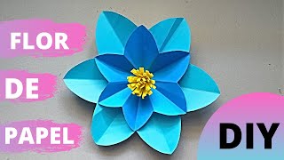 COMO HACER FLOR DE PAPEL GIGANTE FÁCIL Y RÁPIDO  HOW TO MAKE FLOWER PAPER FLOWER EASY AND FAST [upl. by Maurilia]