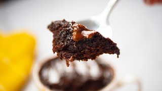 1 Minute Perfect Chocolate Mug Cake in Microwave [upl. by Ocsinarf]