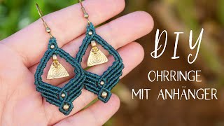 ❂ Makramee OHRRINGE  Orientalisch ❂ Anleitung  Tutorial  DIY [upl. by Joana463]