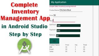 Complete Inventory Management App in Android studio Step by Step [upl. by Eleon]