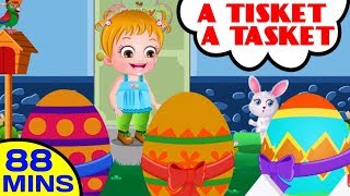 A Tisket A Tasket  More Nursery Rhymes and Kids Songs  Baby Hazel Nursery Rhymes [upl. by Ylime]