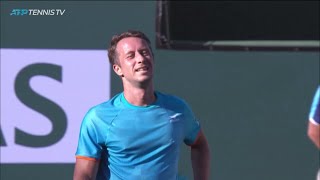 Kohlschreiber with EPIC win v Djokovic  Indian Wells 2019 [upl. by Cristobal151]