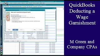 QuickBooks Payroll Setting Up a Wage Garnishment [upl. by Liv]