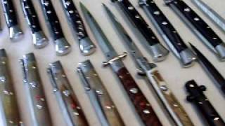 Frank Beltrame Italian Stiletto Auto knife Collection MUST SEE [upl. by Saffren]