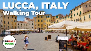 Lucca Italy Walking Tour  4K  With Captions [upl. by Demetria]