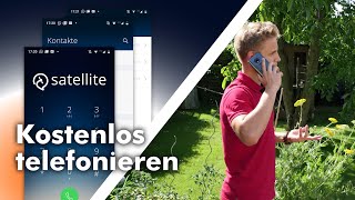 Weltweit kostenlos telefonieren  satellite  APP Review  Gewinnspiel [upl. by Nonnaehr]