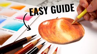 How to blend Polychromos Colour Pencils Step by Step Tutorial [upl. by Nitsuj]