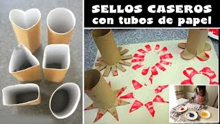 Sellos caseros con tubos de papel higiénico [upl. by Liagaba]