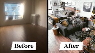 Studio Apartment Makeover My 500 sq ft Studio Apartment Before and After [upl. by Tiffani]