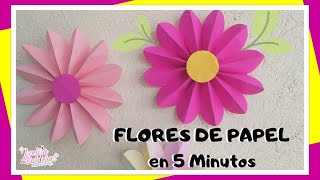 Como hacer FLORES DE PAPEL fáciles En Menos de 5 MINUTOS [upl. by Namyh]