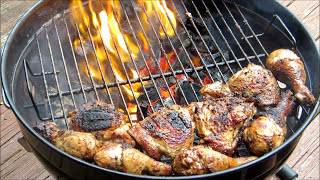 How To Make BBQ Grilled Chicken  Grilled Roadside Chicken Recipe  Weber Grill [upl. by Ellatsirhc]