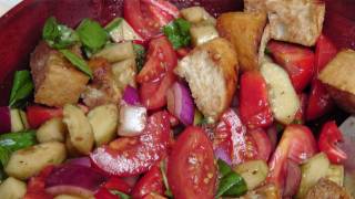 Panzanella Salad  Recipe by Laura Vitale  Laura in the Kitchen Episode 178 [upl. by Luar]