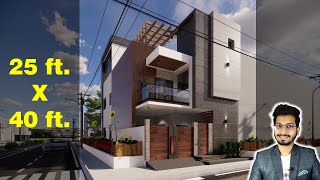 25X40 Feet House Design 3D  110 Gaj  1000 sqft  2540 house design  75X12 Meter  DV Studio [upl. by Meara]