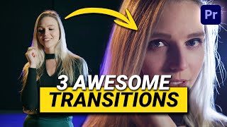 3 Amazing TRANSITION Effects Premiere Pro Tutorial [upl. by Nellaf]