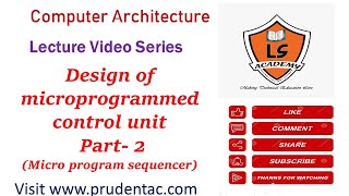 Design of microprogrammed control unit Part 2Micro program sequencer [upl. by Yatzeck]